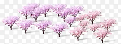 粉色树林景观装饰