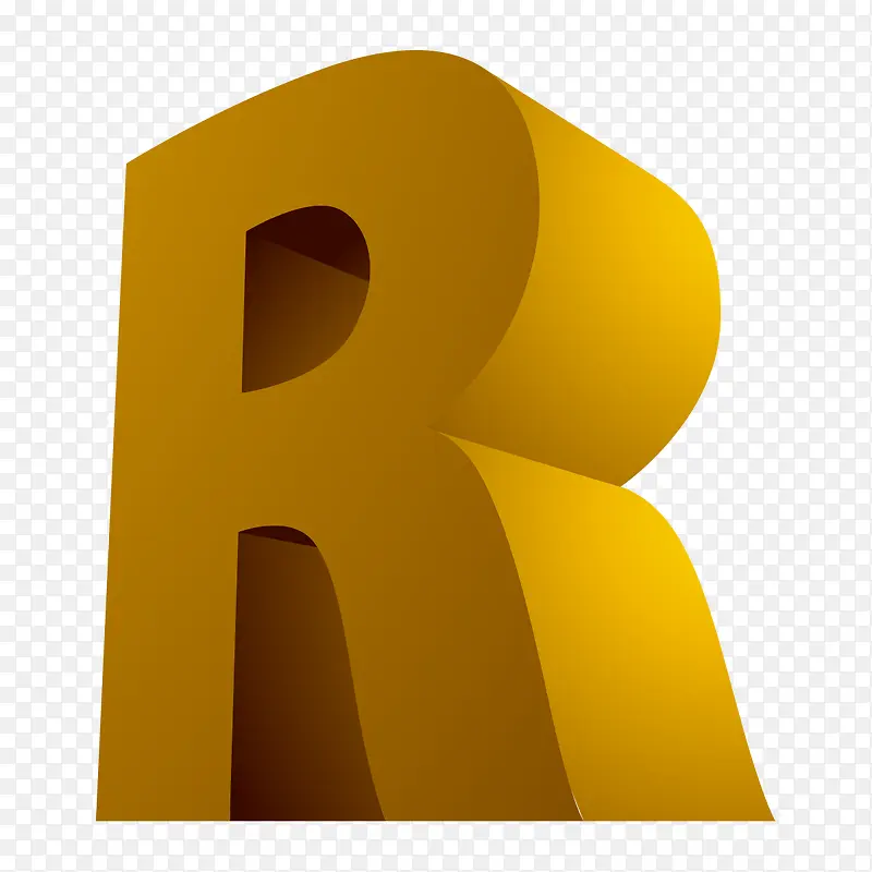 3D英语字母R