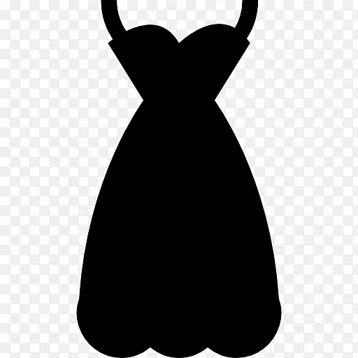 性感女穿黑衣服的形状图标