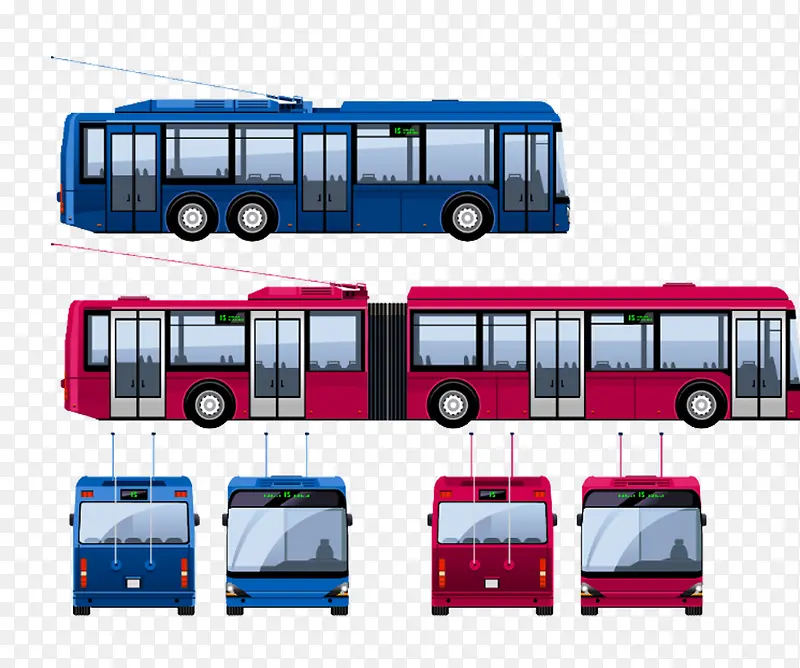 公交车插画