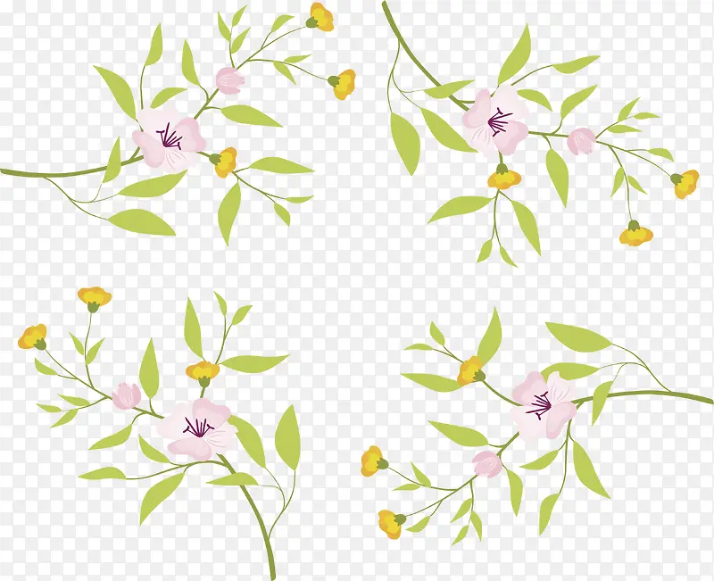 淡粉色花朵花纹