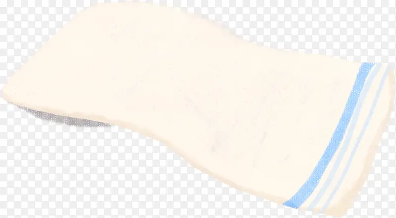 手绘白色条纹毛巾