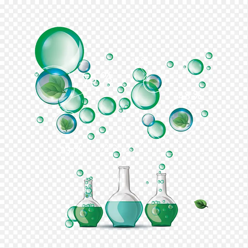 实验瓶和泡泡