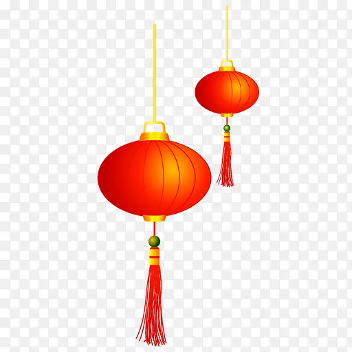中式喜庆红灯笼素材