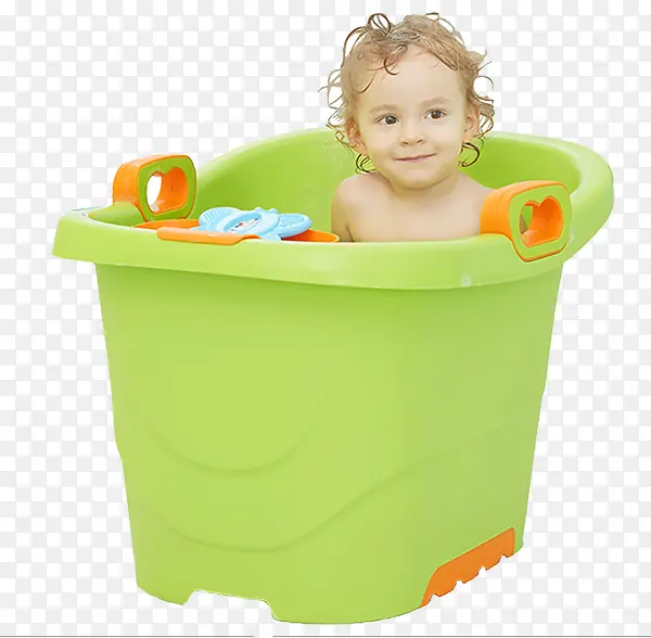 绿色洗澡盆