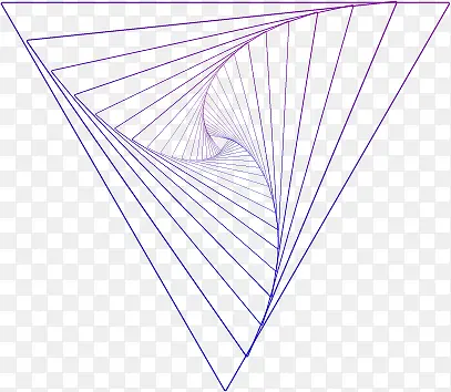 多三角旋转线条png图片