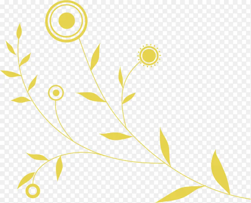 黄色花纹花卉图片