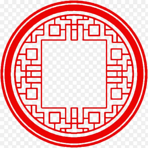 中国风红色花纹门窗图片