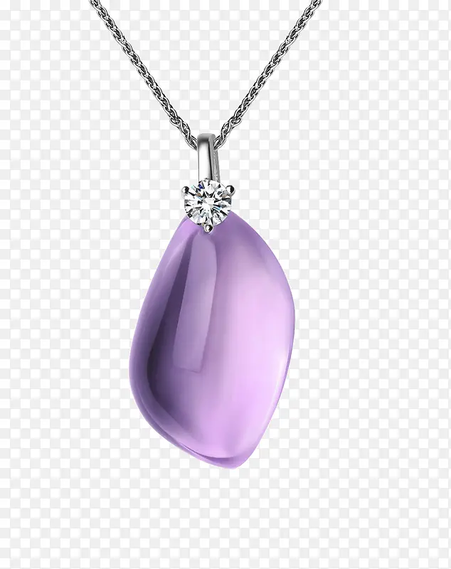 紫色宝石项链