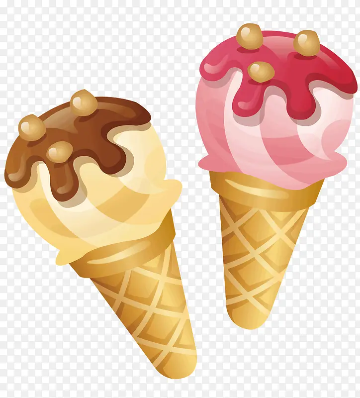 两个冰淇淋