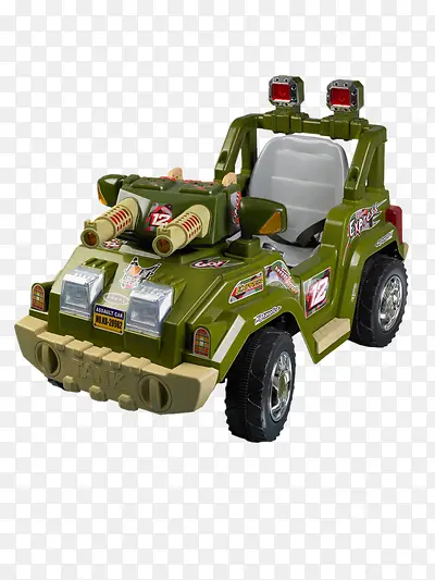 军绿色玩具车