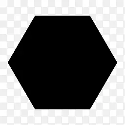 形状六角黑色默认图标