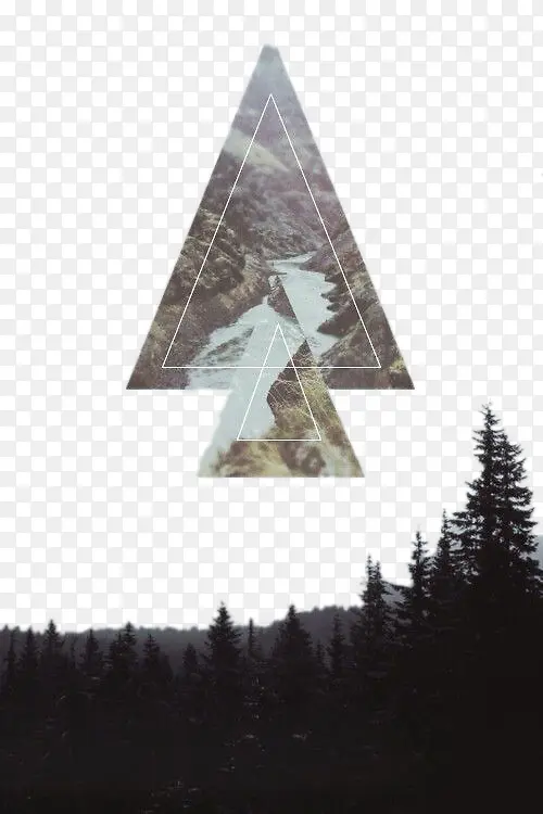 森林三角形图案