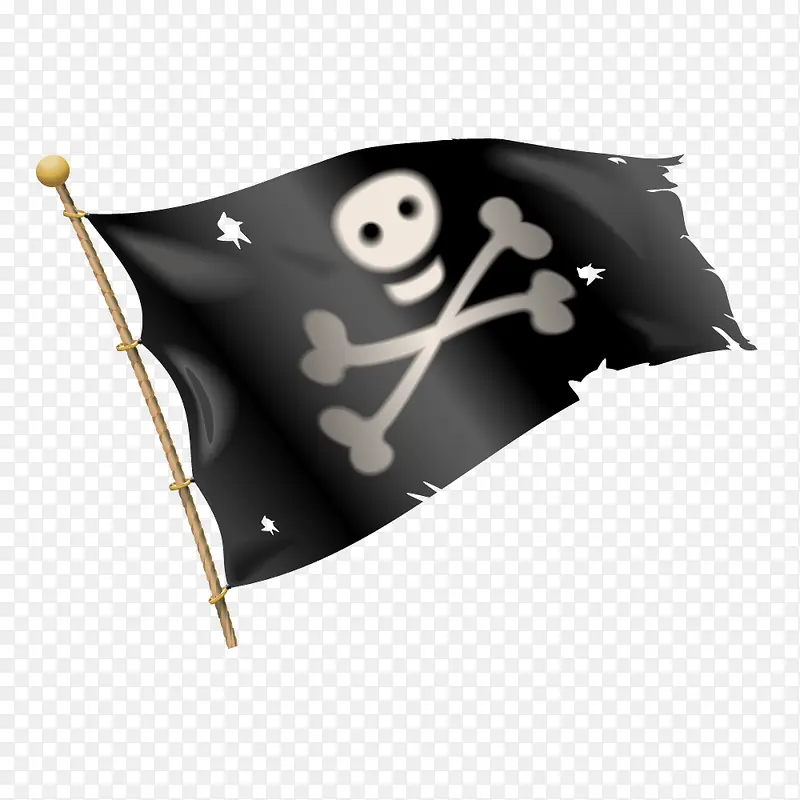 黑色飘扬海盗旗