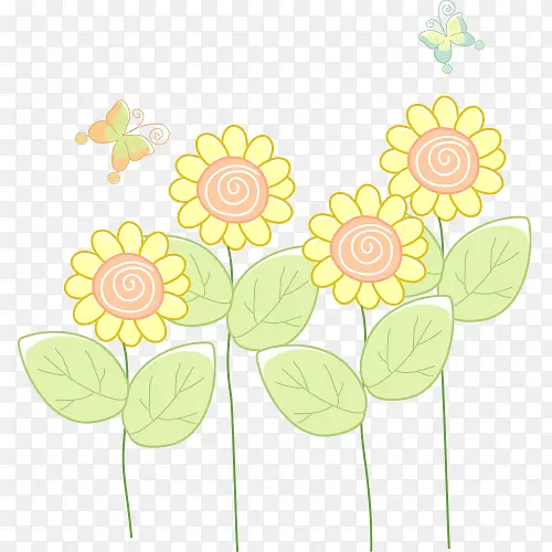 手绘向日葵花朵图片