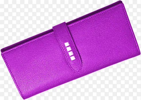 紫色皮具钱包购物