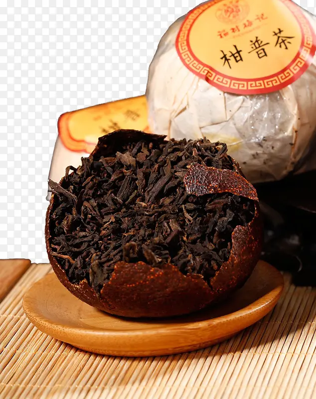 柑普茶产品实物免抠素材免费下载