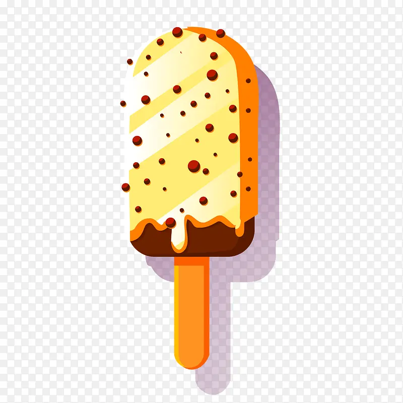 黄色的雪糕冰棒设计