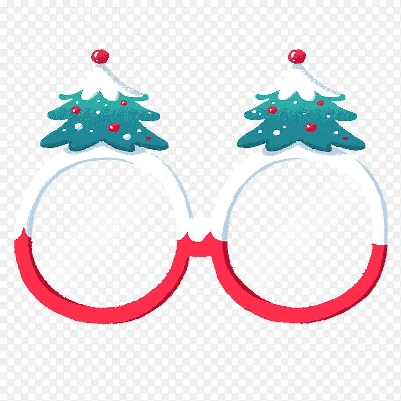 圣诞节圣诞眼镜免抠素材
