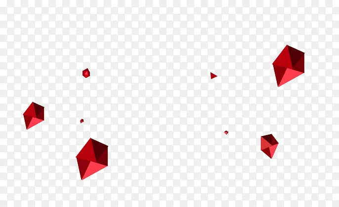 几何立体红色块