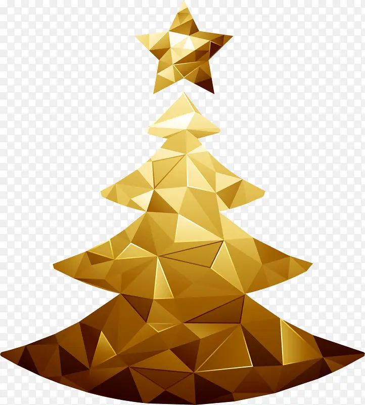 金色闪耀星星圣诞树
