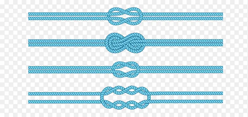 蓝色打结绳子图片