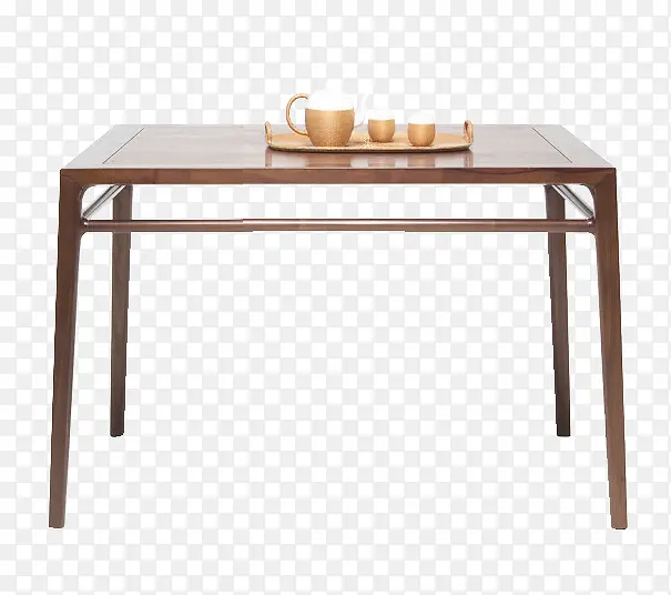 棕色复古桌子茶具