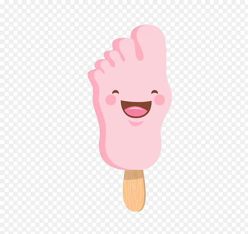粉色微笑的冰棍