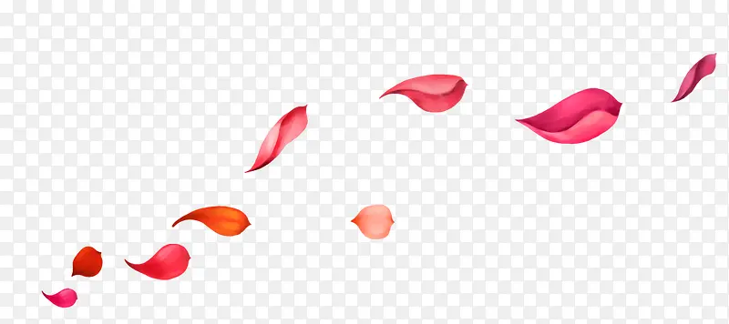 红色花瓣不规则漂浮装饰图片