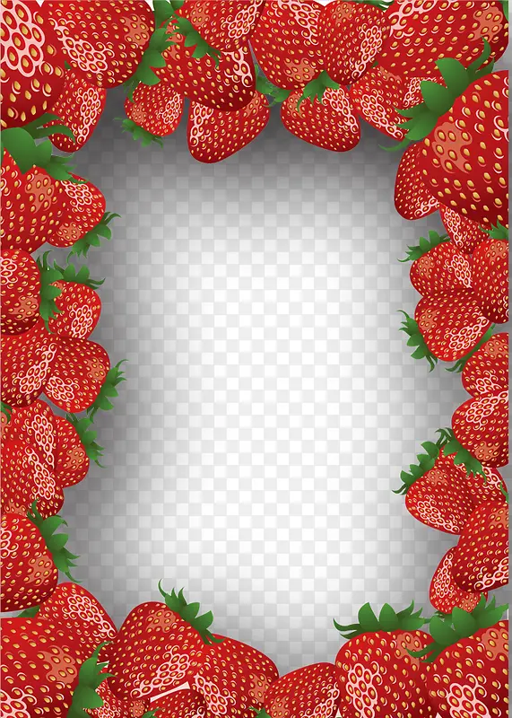 草莓装饰边框