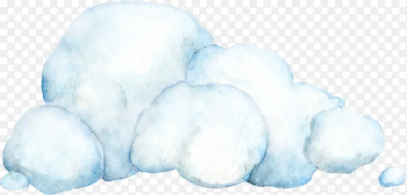 蓝色棉花糖云朵