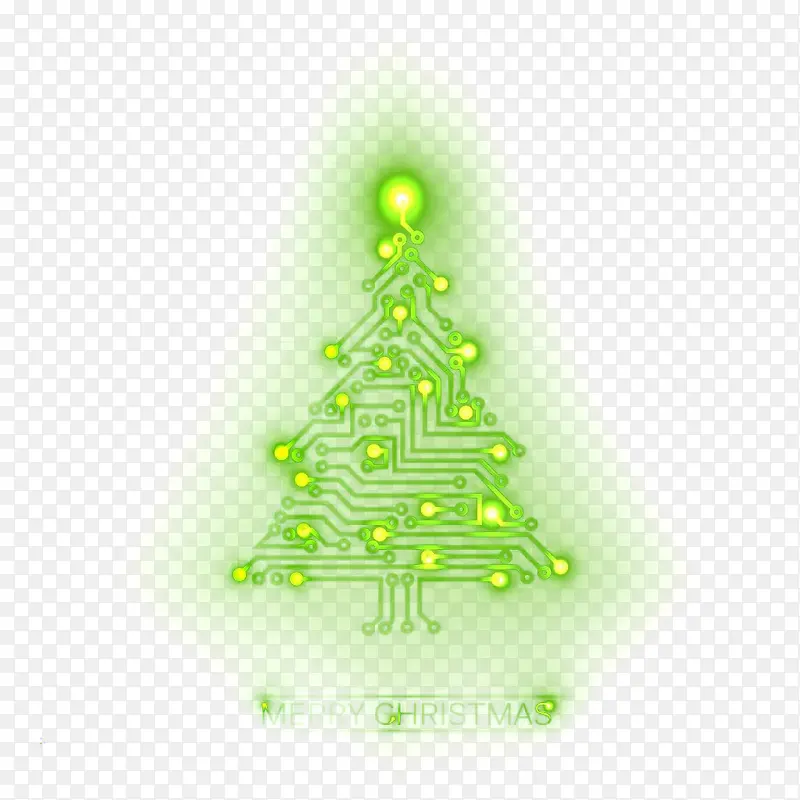 绿色科技芯片圣诞树