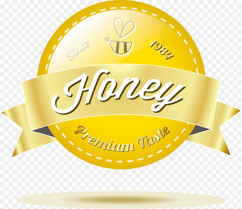 蜂蜜矢量标签