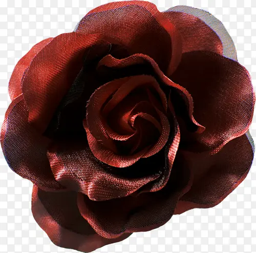 暗红布料花朵装饰图片