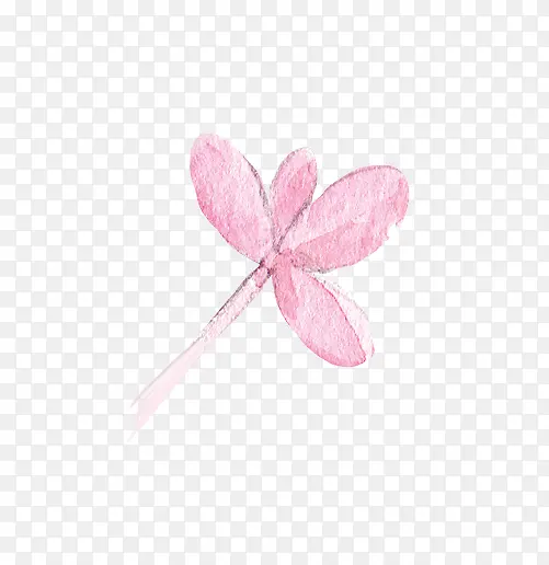 超唯美清新森系手绘粉色花朵