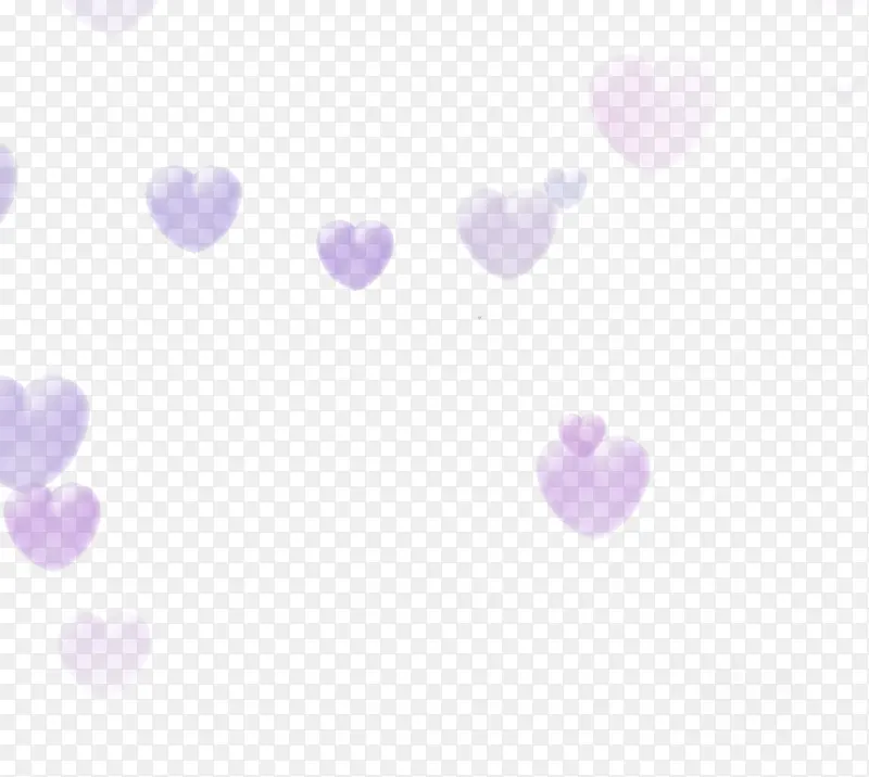 淡紫色的爱心气泡