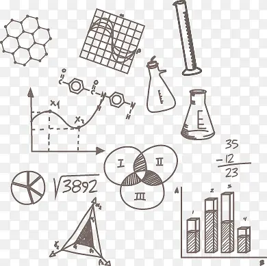 矢量手绘化学元素