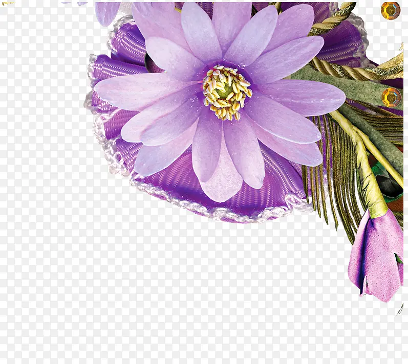 紫色小花装饰