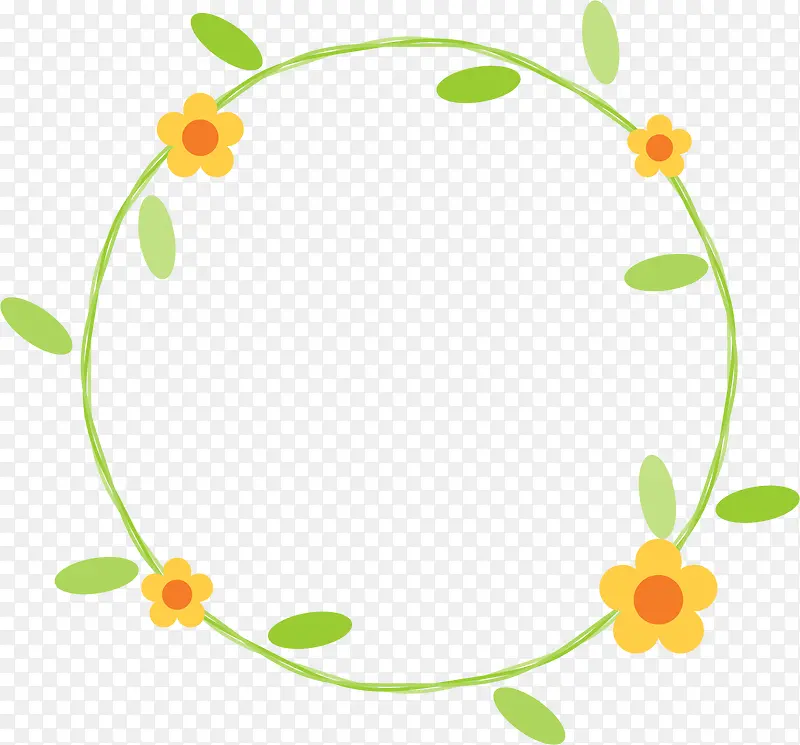 圆圈上的花朵