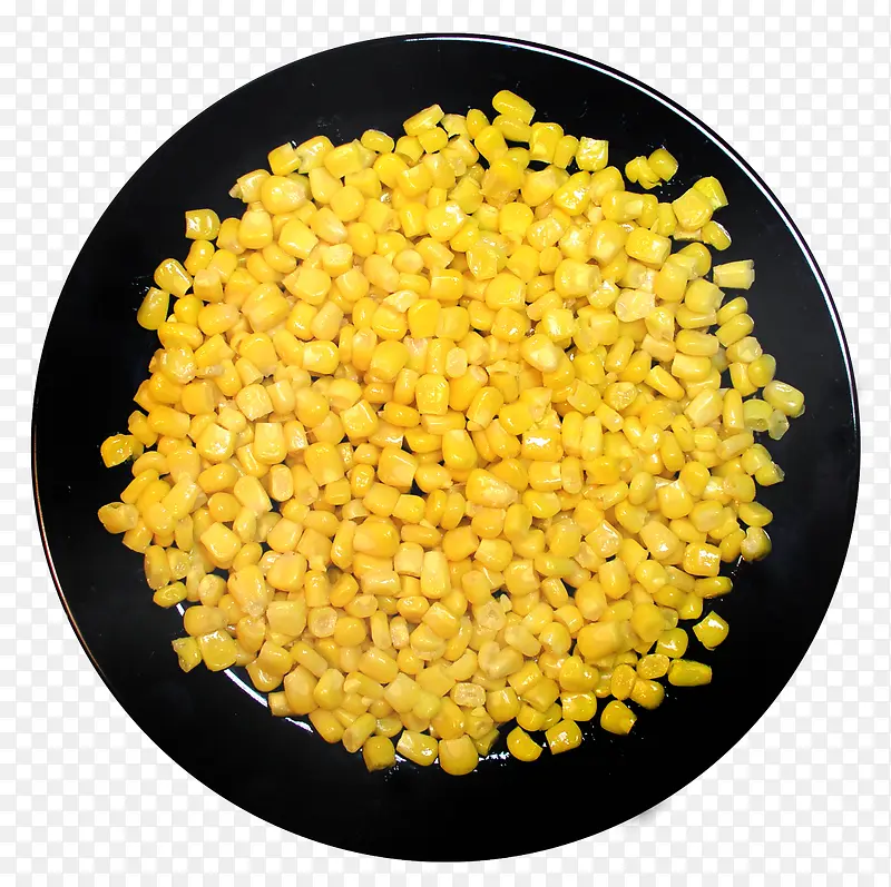 盘子里的玉米粒免抠蔬菜