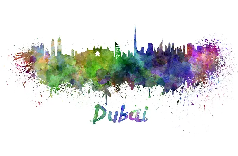 迪拜城市插画