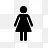 女厕所标志小图标
