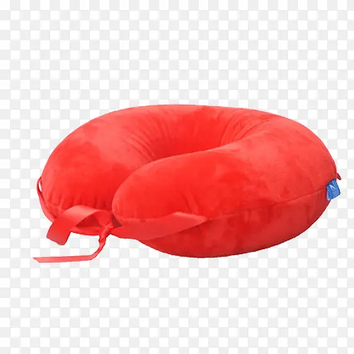 红色U型乳胶枕