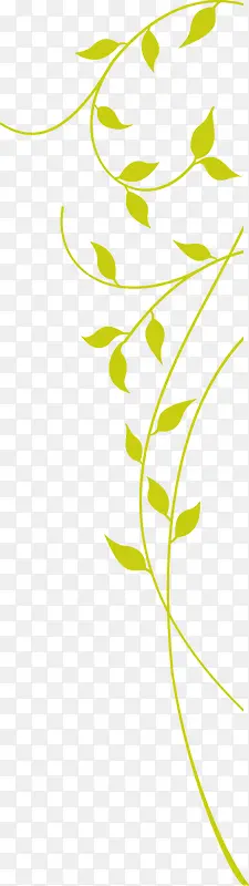 矢量绿色植物设计柳枝创意图标