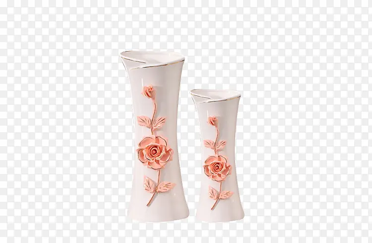 粉色玫瑰花造型花瓶