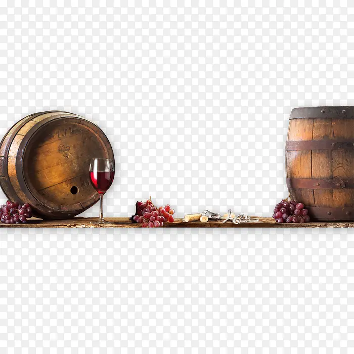 橡木桶红酒杯装饰图案
