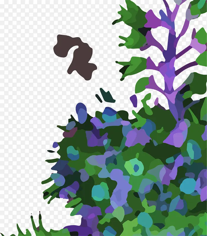 抽象紫藤