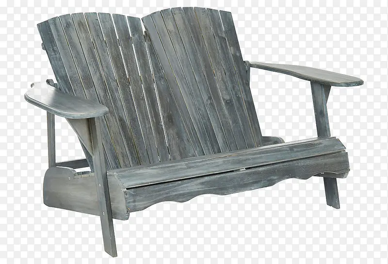 简易灰色木头椅子