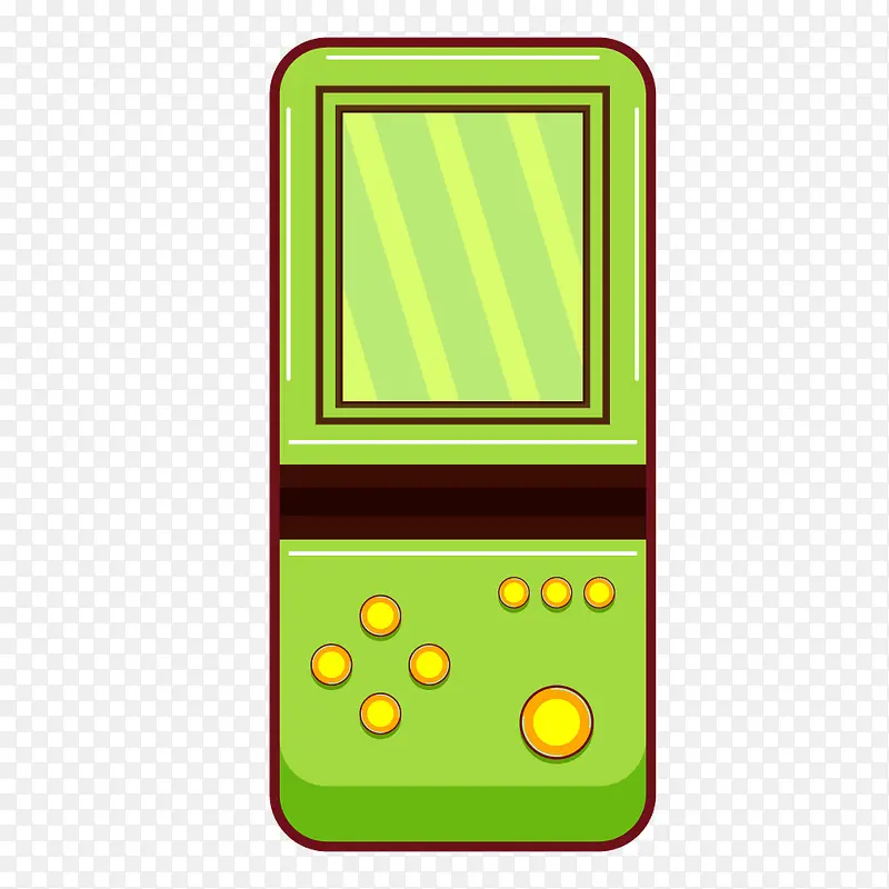 绿色质感方块游戏机