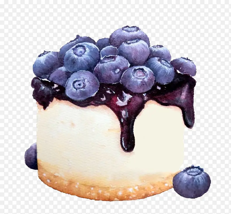 卡通蓝莓蛋糕